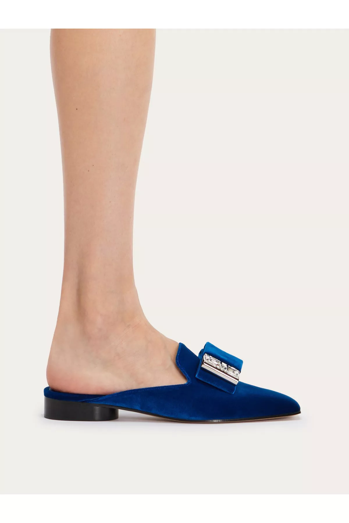 Double-Bow Mule With Crystals by FERRAGAMO at THE MILE