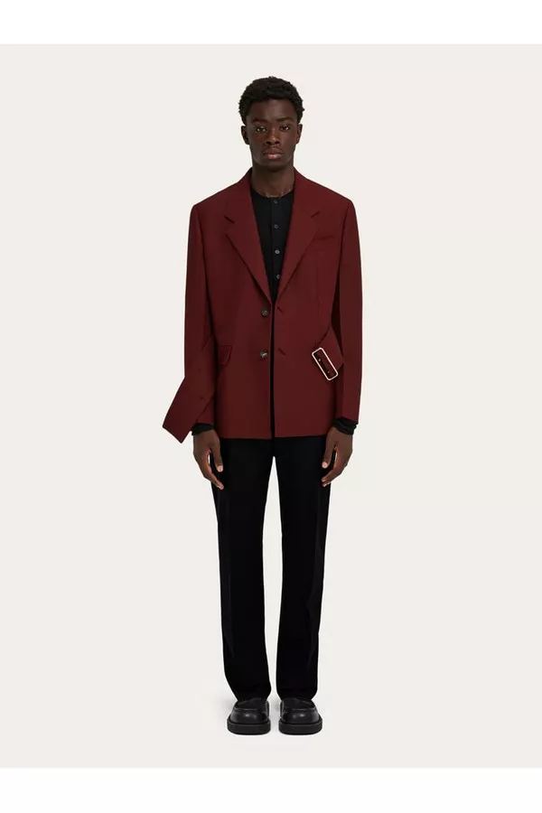 Single Breasted Belted Jacket by FERRAGAMO at THE MILE