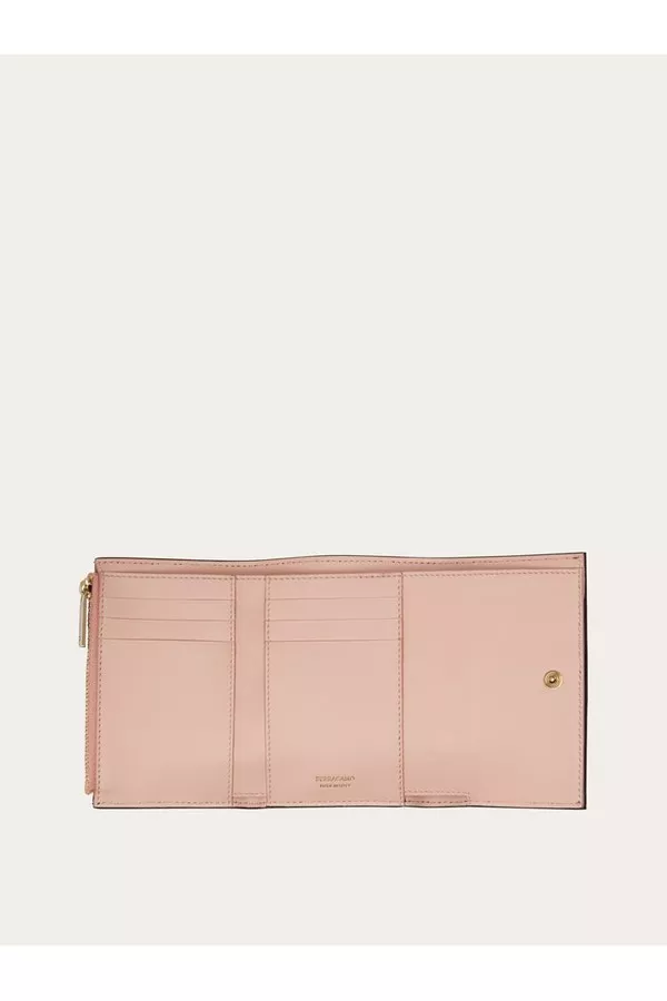 Hug Compact Two-Tone Wallet by FERRAGAMO at THE MILE