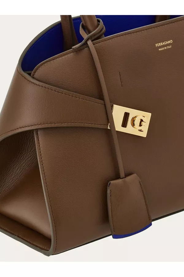 Hug Bicolor Handbag (M) by FERRAGAMO at THE MILE