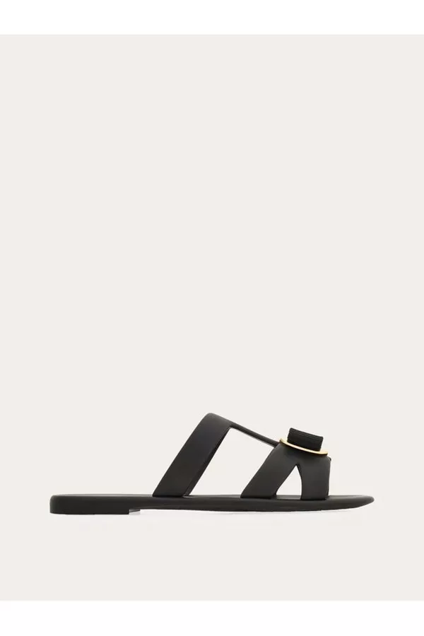 New Vara Plate Strappy Slide by FERRAGAMO at THE MILE