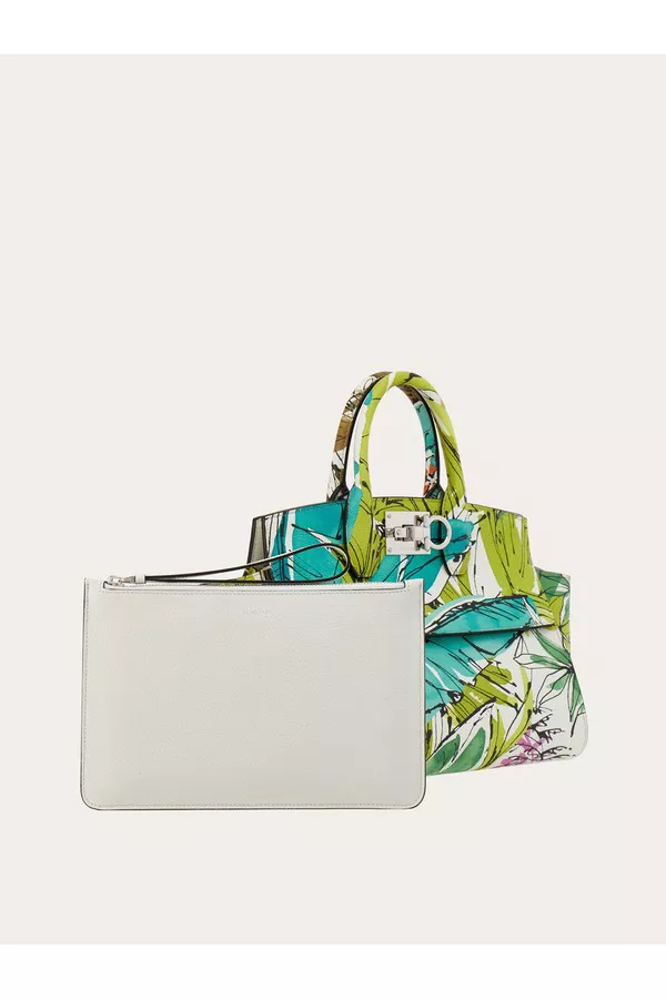 【送料&関税込】Ferragamo Teal Green Leather Medium Studio B Ferragamo Studio Soft Bag (M) by FERRAGAMO at THE MILE