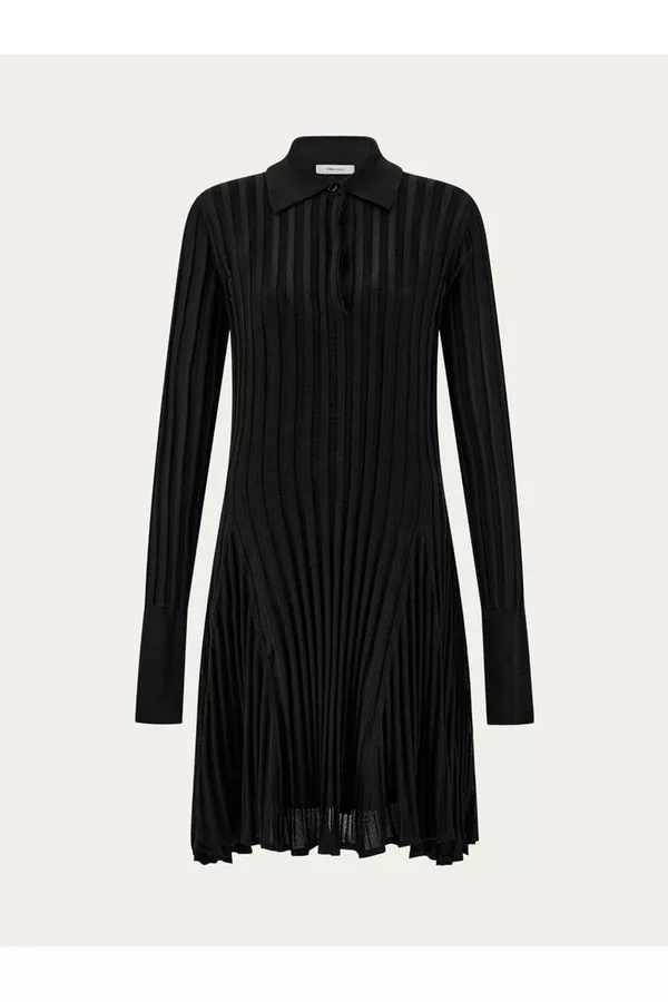 Ribbed Skater Dress by FERRAGAMO at THE MILE