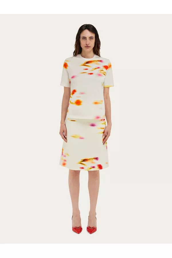 [Salvatore Ferragamo] ブロッサムプリントスカート Blossom Print Skirt by FERRAGAMO at THE MILE