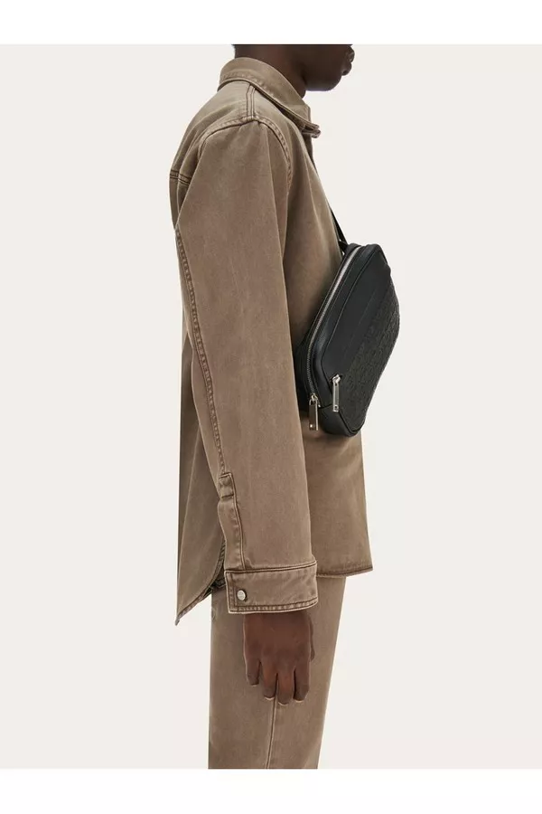 Embossed Gancini Belt Bag by FERRAGAMO at THE MILE