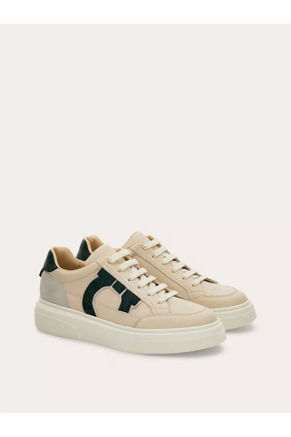 Low-Top Sneaker With Gancini Detail by FERRAGAMO at THE MILE