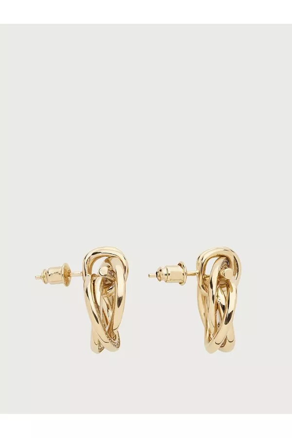 ★FERRAGAMO★ Twisted Gancini Earrings Gold 760671765593 760 Twisted Gancini earrings - Women | Ferragamo
