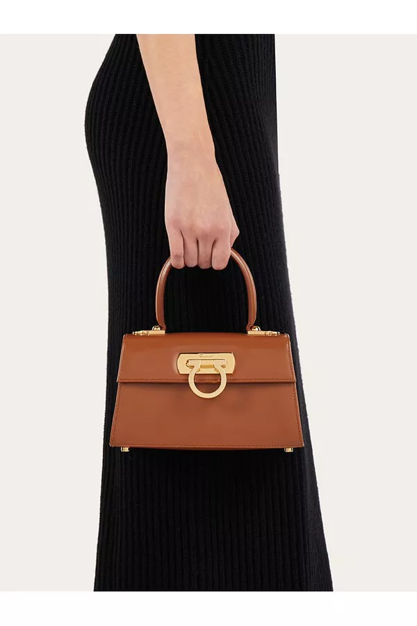 【FERRAGAMO】EAST-WEST ICONIC TOP HANDLE BAG East-West Iconic Top Handle (S) by FERRAGAMO at THE MILE