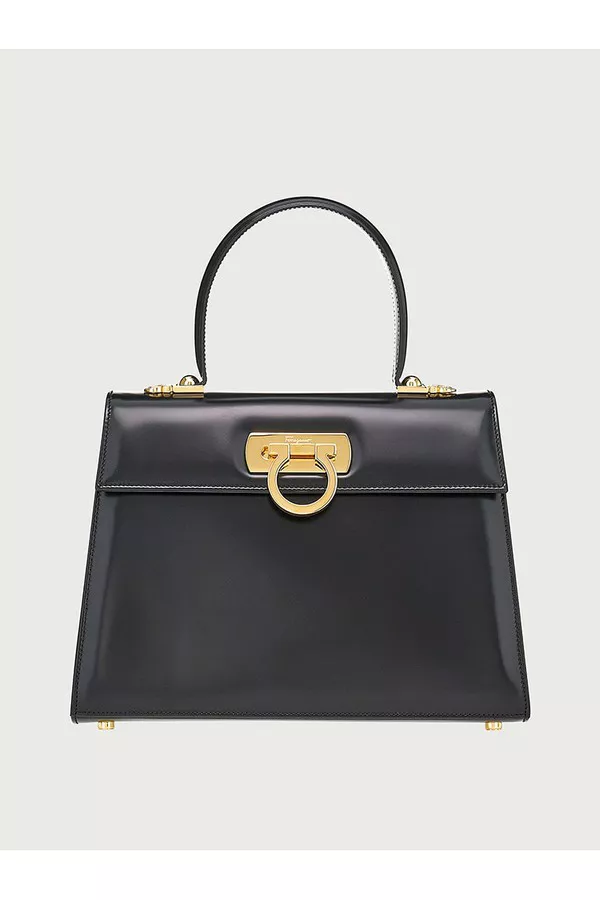 【FERRAGAMO】EAST-WEST ICONIC TOP HANDLE BAG East-West Iconic Top Handle (S) by FERRAGAMO at THE MILE