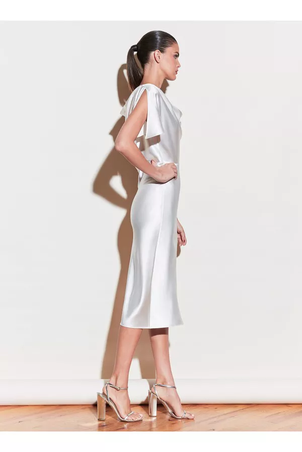 fleur du mal asymmetrical cowl dress Asymmetrical Cowl Dress by Fleur du Mal at THE MILE