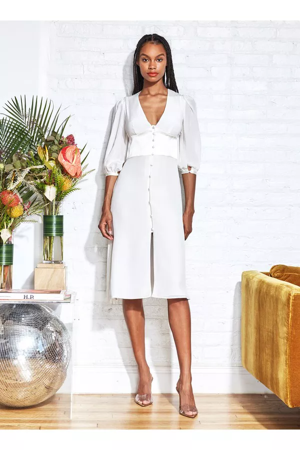 Corset V-Neck Dress by Fleur du Mal at THE MILE