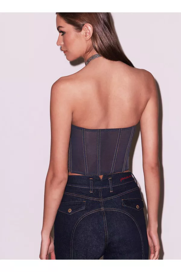 Spears Denim Bustier – 12th Tribe