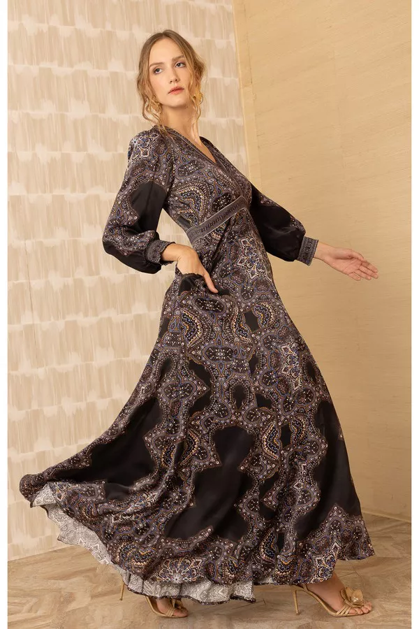 Belen Satin Maxi Dress Black / M Belen Satin Maxi Dress Black / M