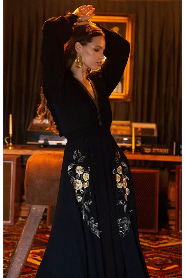Junia Embroidered Midi Dress by Hale Bob at THE MILE