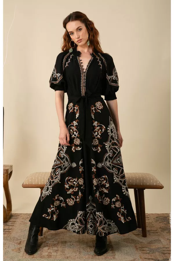 Wynter Embroidered Dress by Hale Bob at THE MILE