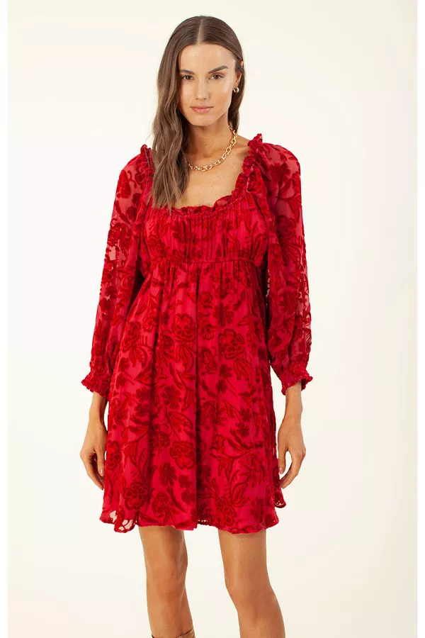 green emerald velvet dress Katelyn Linen Dress Pink / XL main image 0