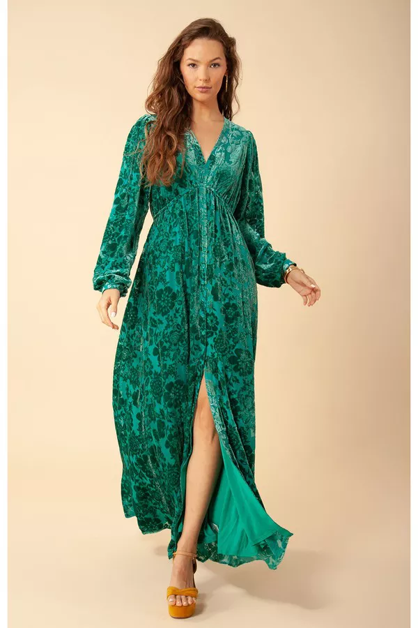 hale bob green dress Darina Maxi Dress Pink Green – Augustine main image 1