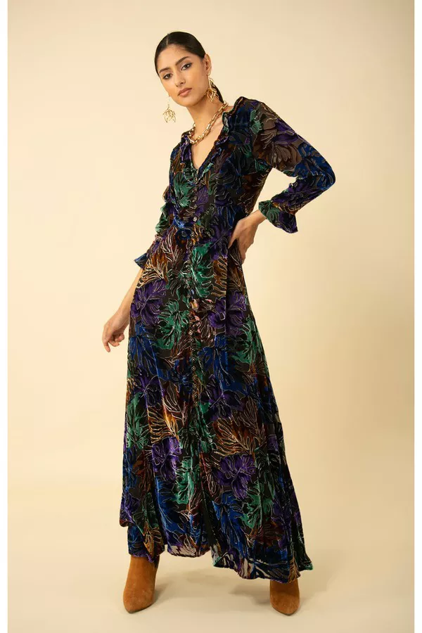 Stella Velvet Maxi Dress by Hale Bob at THE MILE