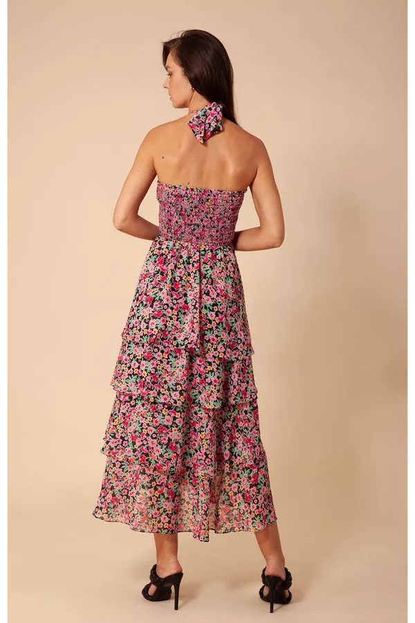 Corine Smocked Halter Dress by Hale Bob at THE MILE Corine Smocked Halter Dress by Hale Bob at THE MILE