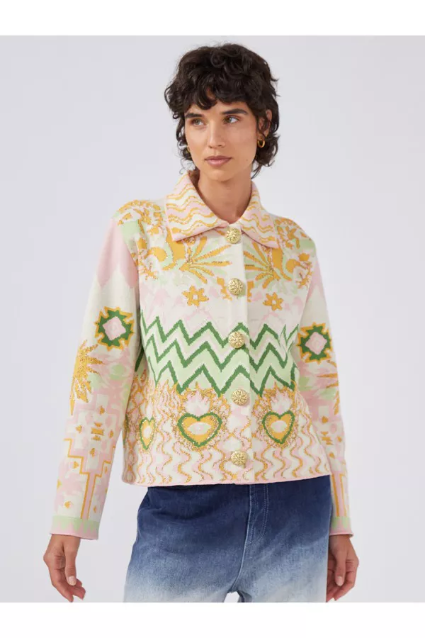 Under The Sun Cotton Jacquard Jacket by Hayley Menzies at