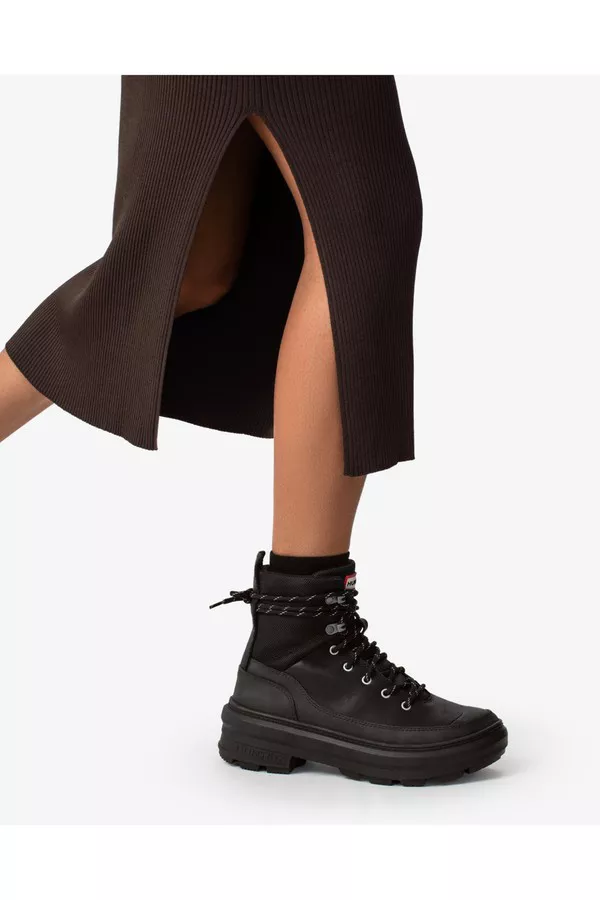 Women's Rebel Explorer Leather Commando Boots by Hunter at THE MILE