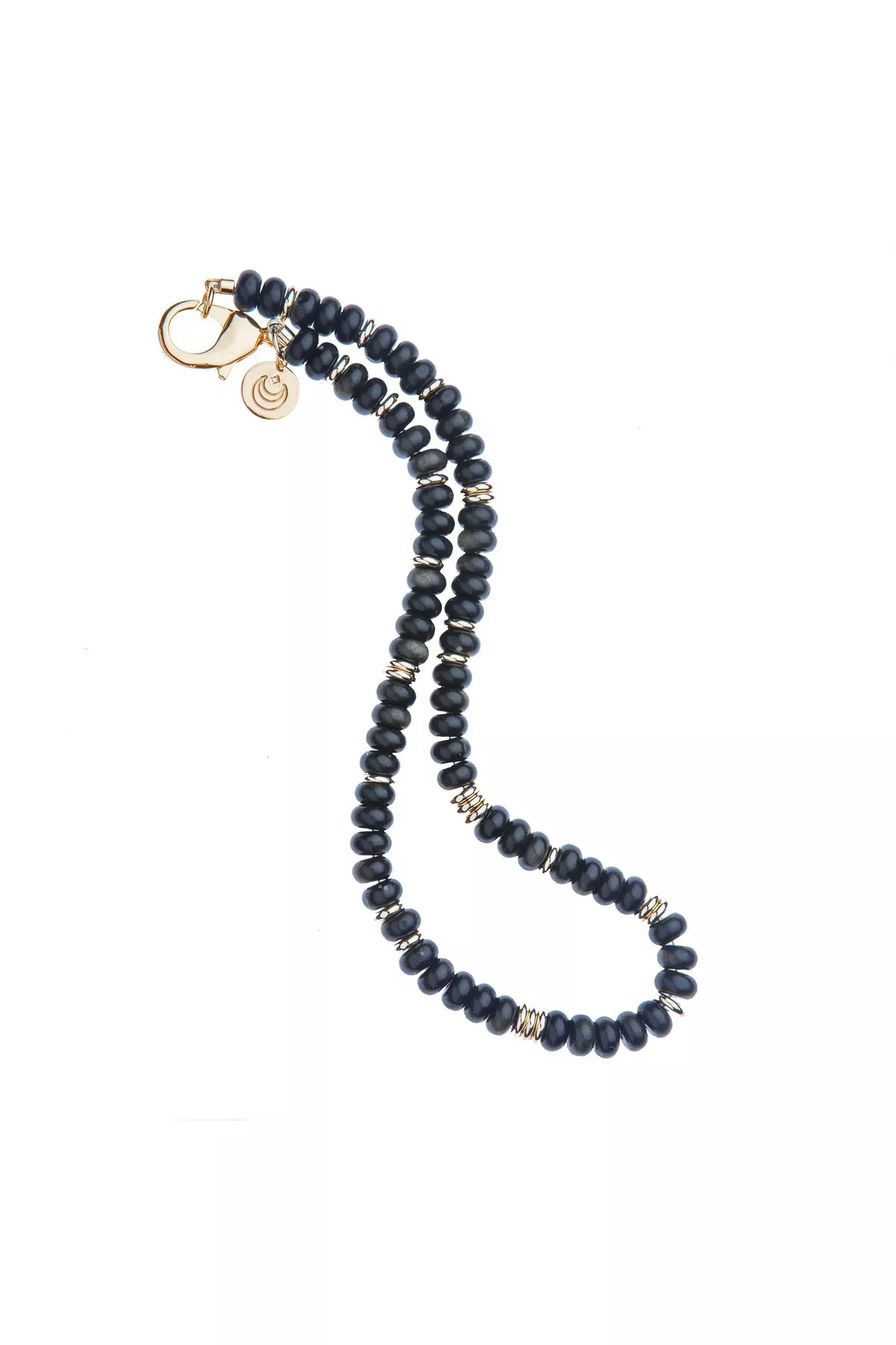 Gumdrop Beaded Necklace In Obsidian by Jane Win at THE MILE