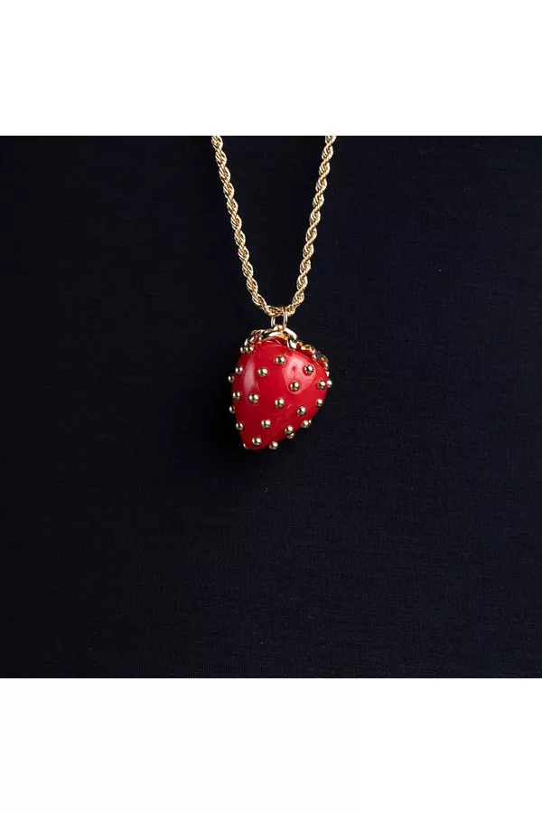 Kenneth Jay Lane Strawberryラインストーン ネックレス Kenneth Jay Lane Strawberryラインストーン ネックレス