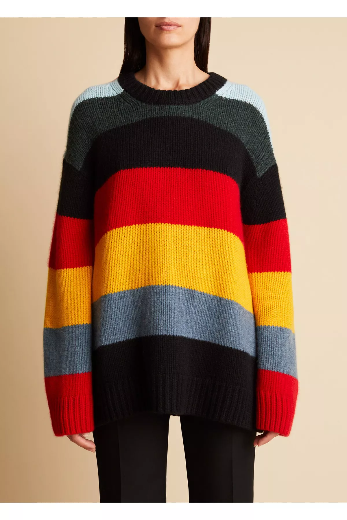 The Jade Sweater In Multicolor Stripe by Khaite at ORCHARD MILE