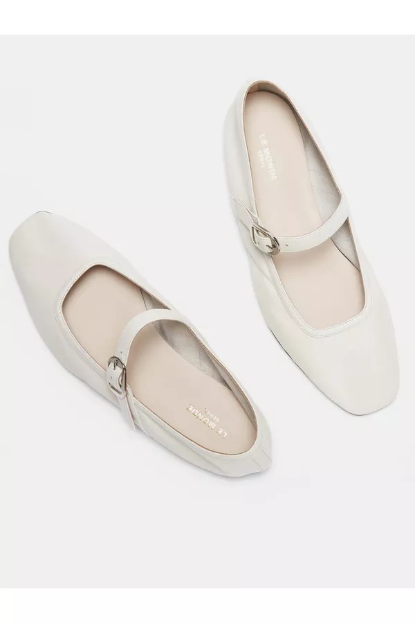 バレエシューズ Le Monde Beryl Ballerinas Beige Regency embellished leather ballet flats in beige - Le Monde
