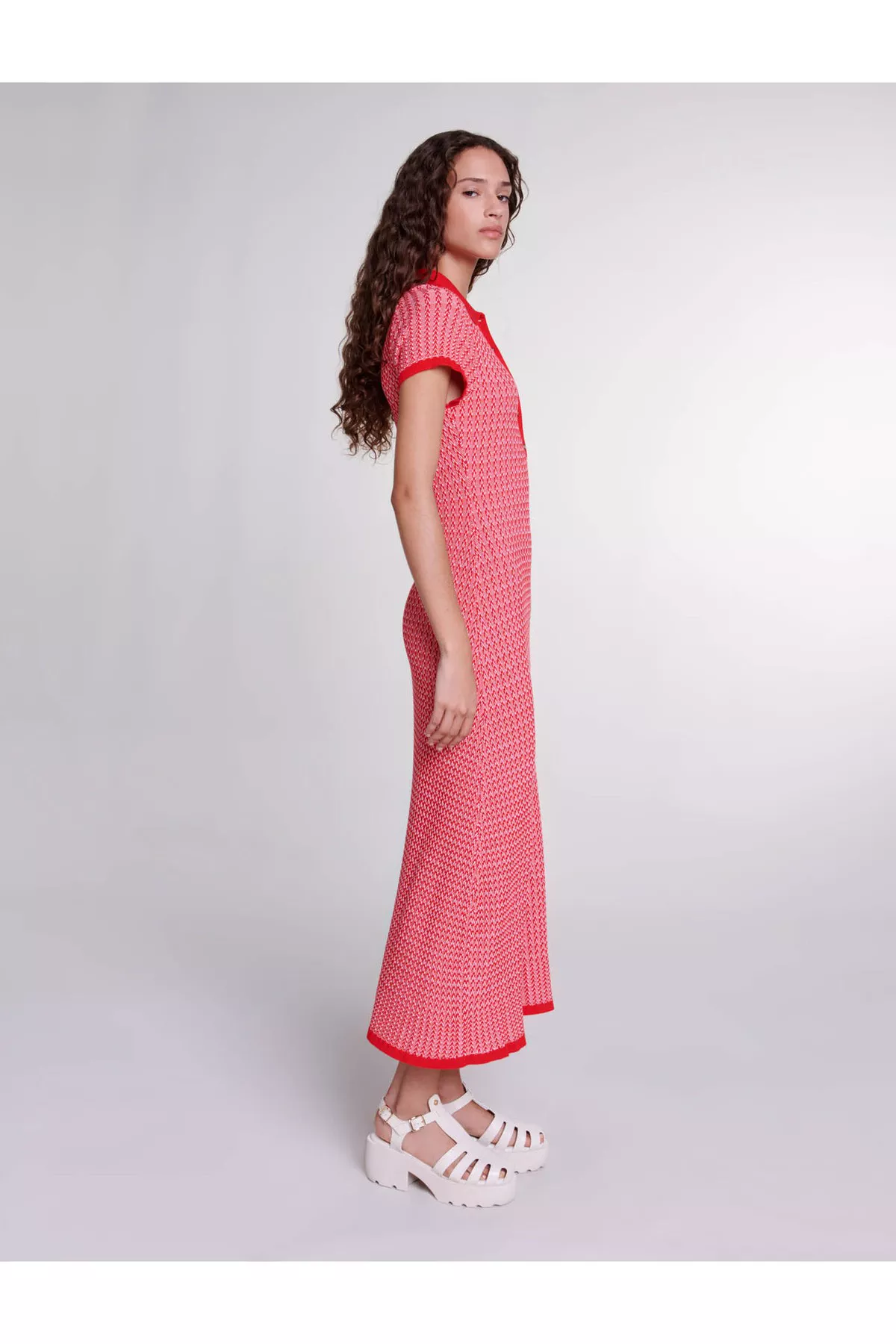 herringbone knit maxi dress Missoni Summer Knit Colorful Herringbone Print Open Beck Maxi Dress roschic