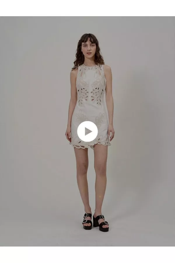 sachin and babi light blue dress Maje + Lace Skater Dress