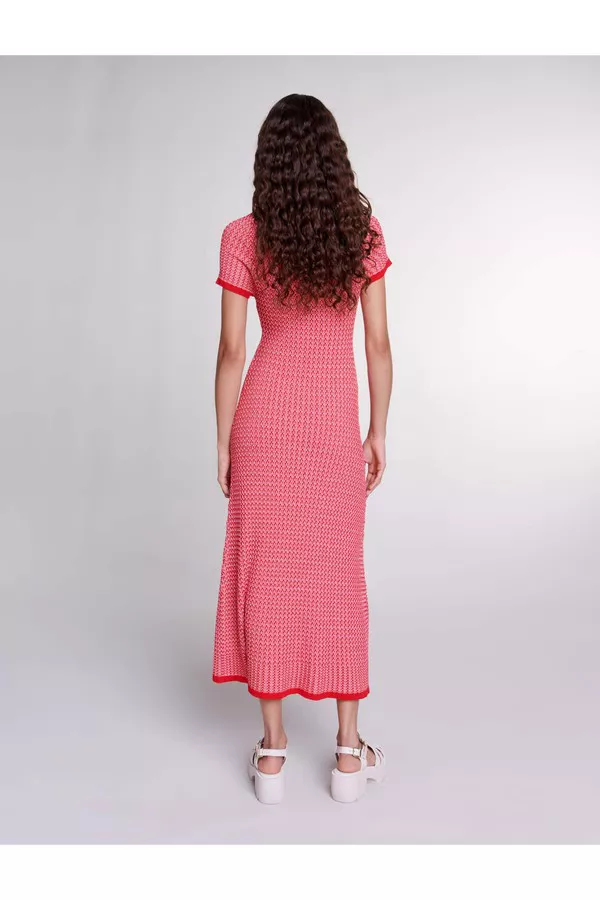 Herringbone Knit Maxi Dress by Maje at THE MILE