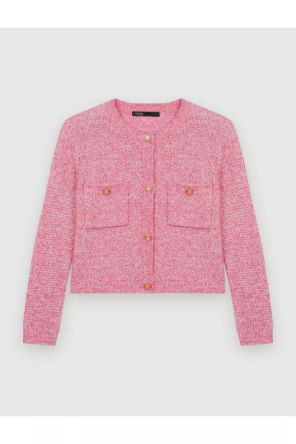Knit Cardigan With Shiny Finish by Maje at THE MILE