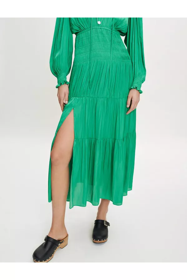 green emerald velvet dress Maje main image 0