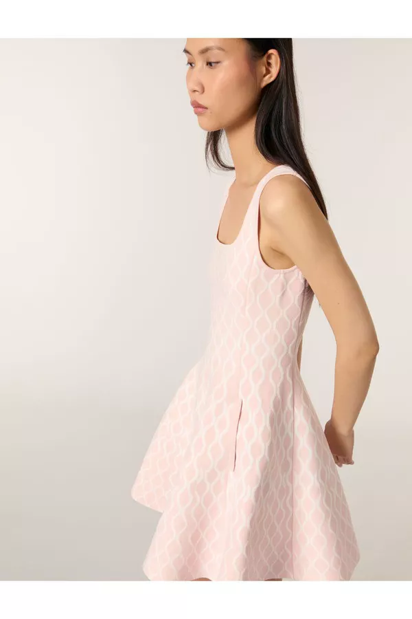 maje pink knit dress Sparkly ribbed knit dress Pink For Women