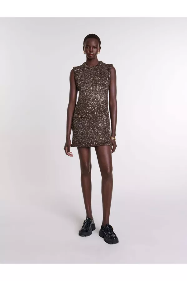 Short Sequin Dress by Maje at THE MILE
