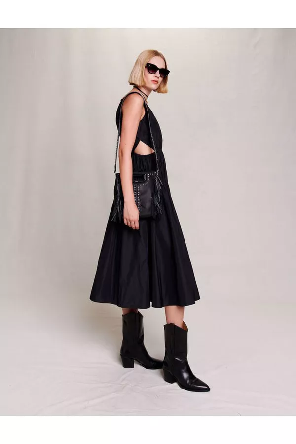 faux leather smock dress Look Of Love Black Faux Leather Dress – Shop the Mint