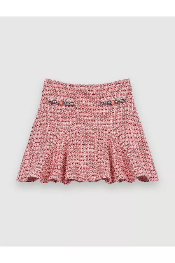 Ethnic Trim Tweed Skirt by Maje at THE MILE