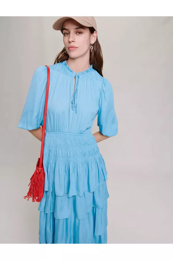 maje light blue dress Maje Official Website: Clothing and Accessories for Women