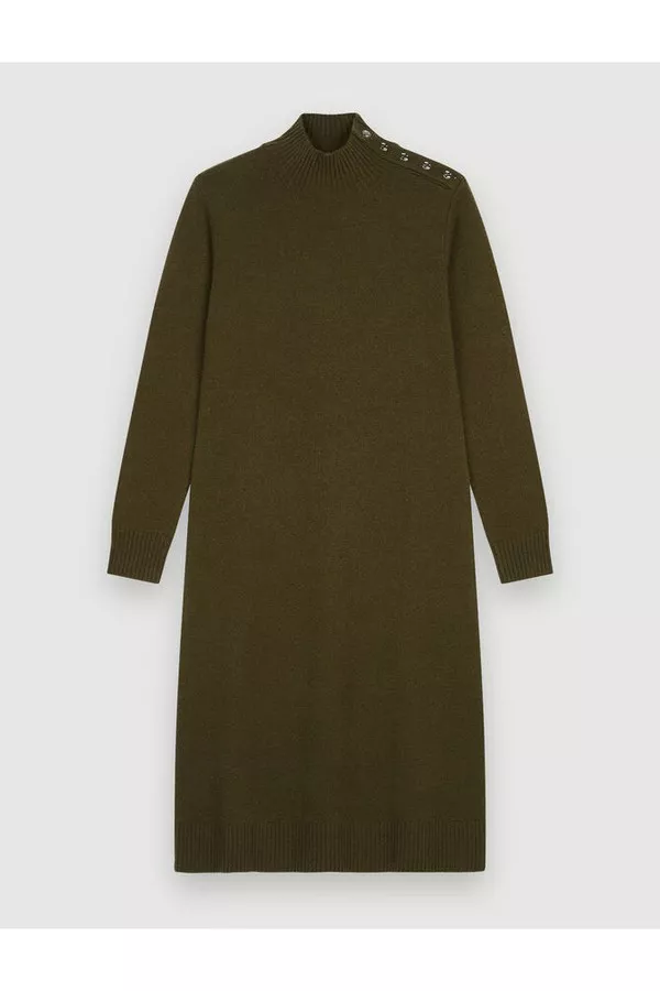 100% Cashmere Sweater Dress With Collar by Maje at THE MILE 100% Cashmere Sweater Dress With Collar by Maje at THE MILE