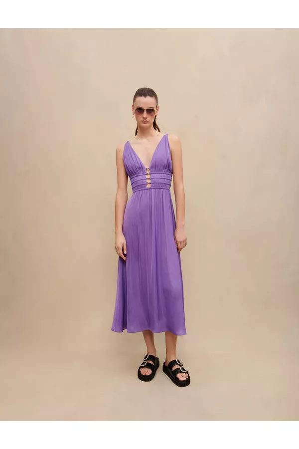 shift dresses Ankle-Length Shift Dress in Lime Shell – Coco Shop main image 0