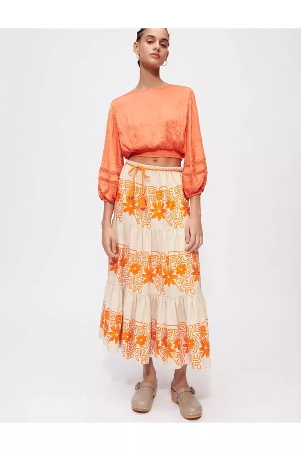sachin and babi light blue dress Maje Black Daisy Embroidered Chiffon Maxi Dress Size S International main image 0
