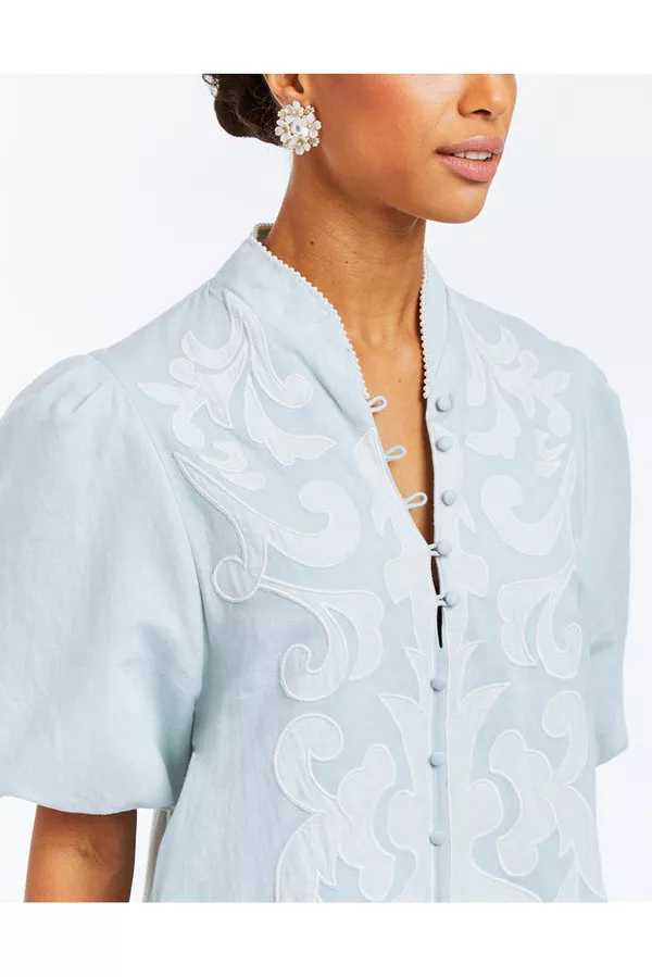 Elliana Barong Mini Dress by Mestiza New York at THE MILE