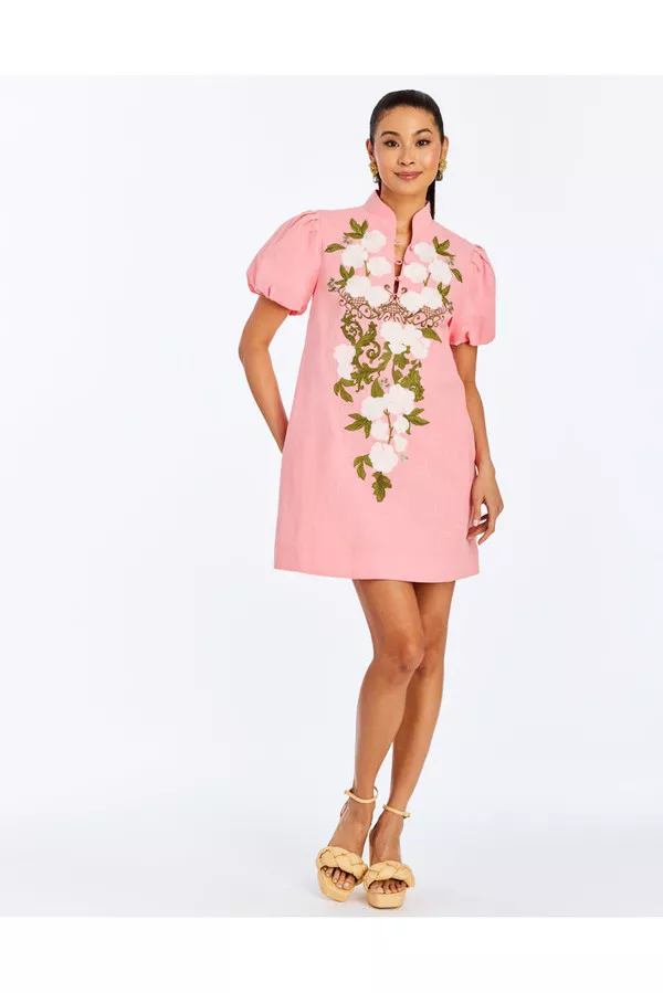 knee length dresses for ladies Elliana Printed Mini Dress – MESTIZA NEW YORK main image 1