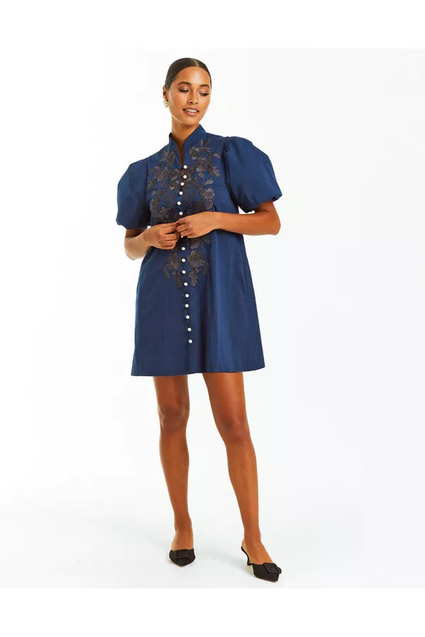 Elliana Barong Mini Dress by Mestiza New York at THE MILE