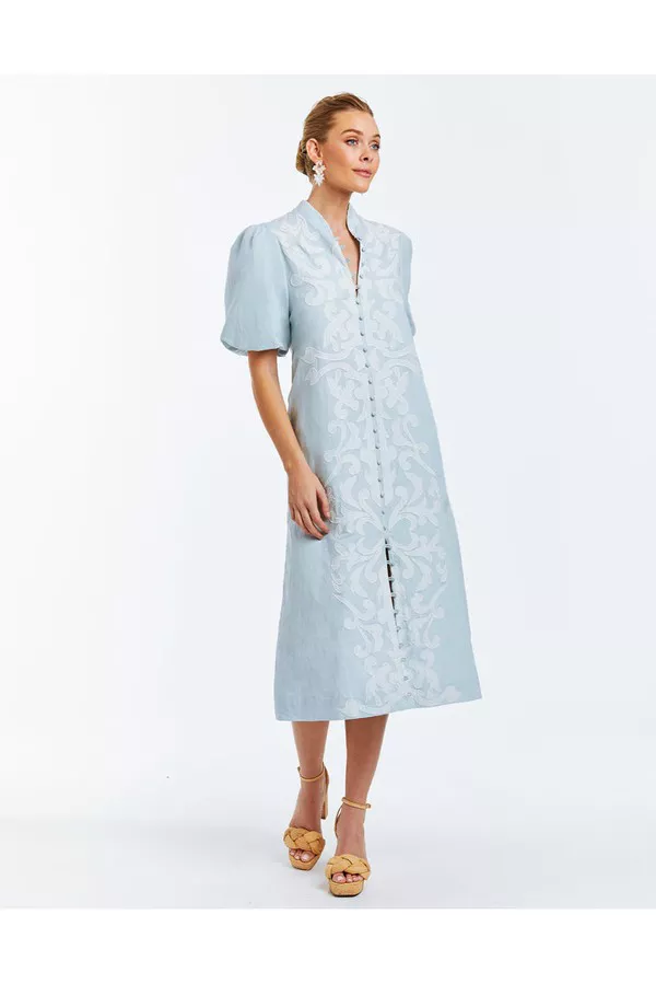 Elliana Barong Midi Dress by Mestiza New York at THE MILE Elliana Barong Midi Dress by Mestiza New York at THE MILE