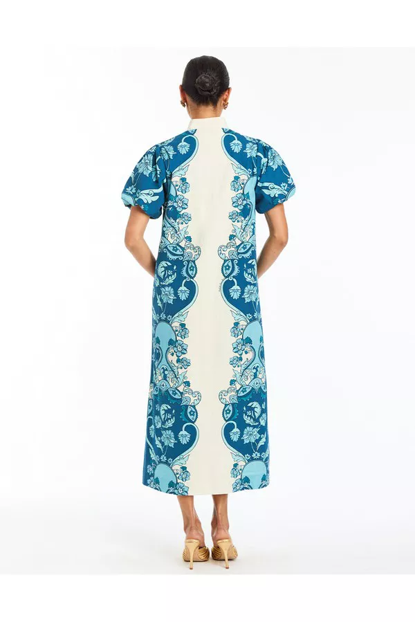 Elliana Printed Barong Midi Dress by Mestiza New York at THE MILE