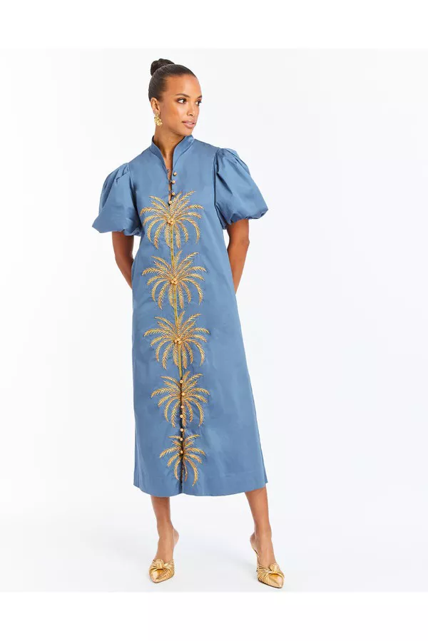 Elliana Barong Midi Dress by Mestiza New York at THE MILE