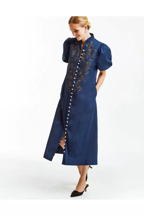 Elliana Barong Midi Dress by Mestiza New York at THE MILE
