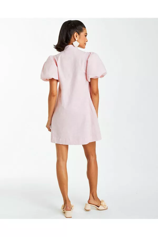 knee length dresses for ladies Elliana Floral Poplin Barong Mini Dress main image 0